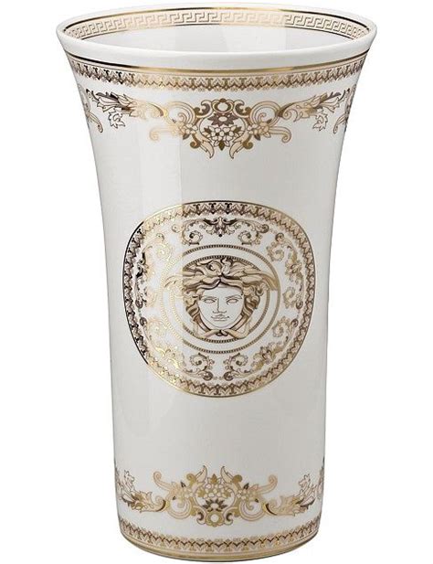 versace vase white and gold|Versace homewares.